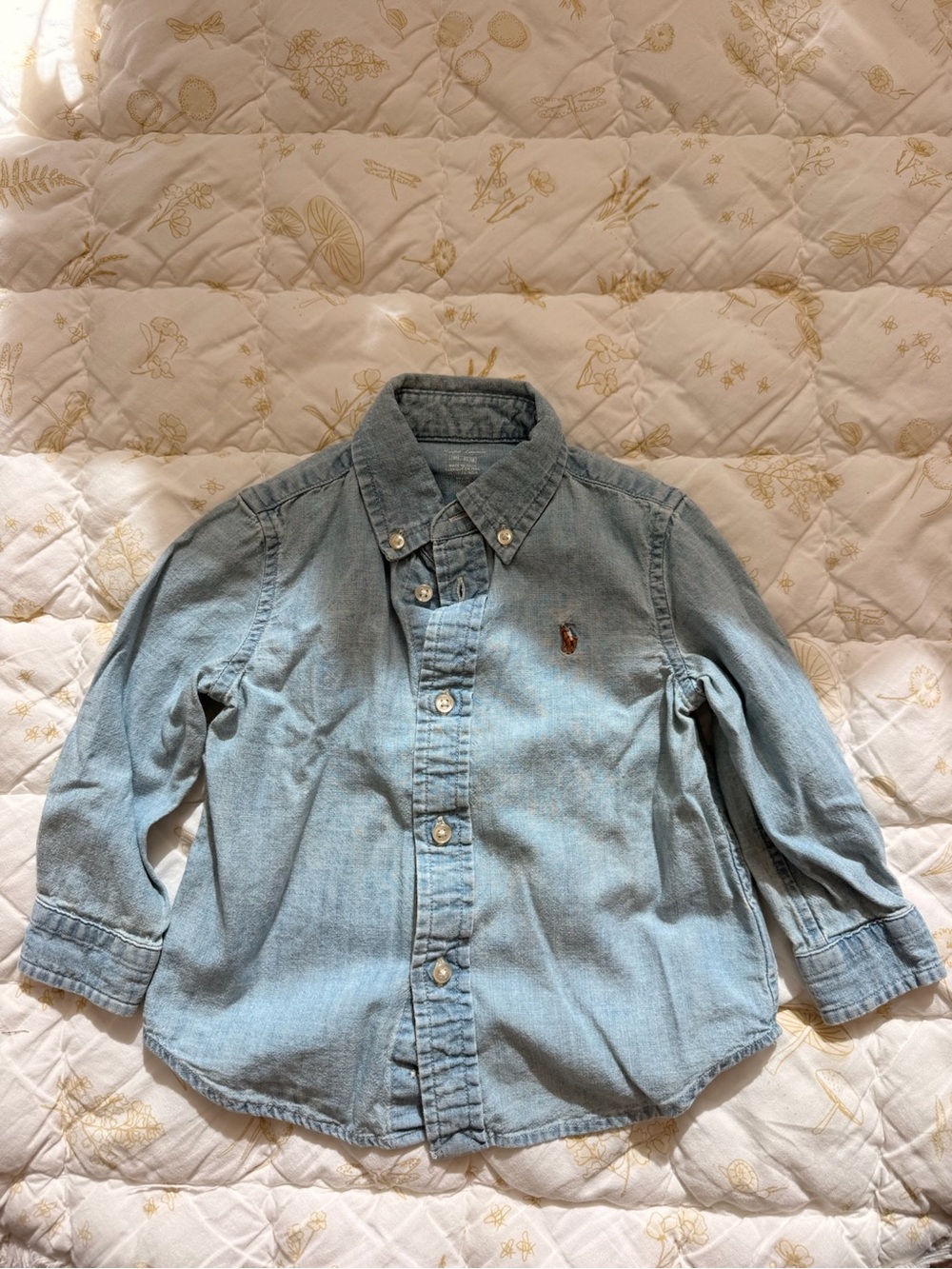 Ralph Lauren Light Blue Denim Kids Button-Down Shirt